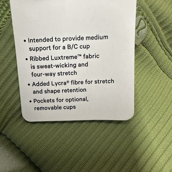 Lululemon Energy Longline Bra Size 2 Ribbed Luxtreme Medium Support B/C Cup NEW - Picture 7 of 14